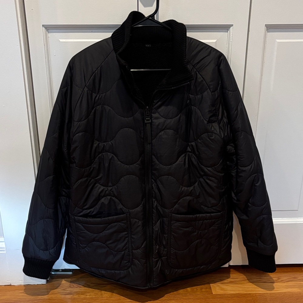 Beyond Yoga 2-Way Quilted Jacket - Black - Size S